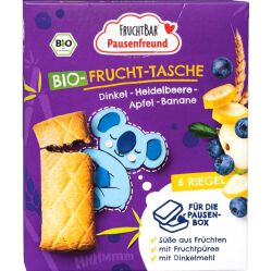 Fruchtbar Ciasteczka orkiszowo z nadzieniem owocowym borówka, jabłko, banan 6x BIO 22 g