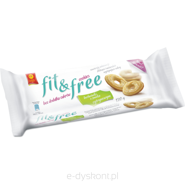 Cukry Nyskie Herbatniki FitFree O Smaku Cytrynowym 120 G 