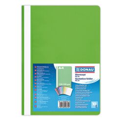Donau Skoroszyt  Pp, A4, Standard, 120/180Mikr., Jasnozielony