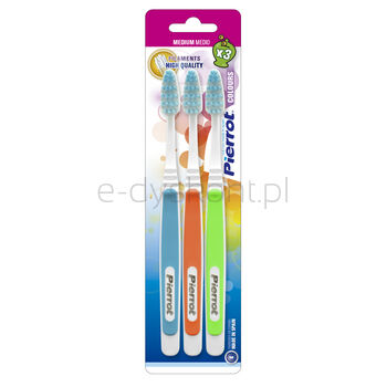Pierrot Szczoteczka Colours Średnia 3 Szt