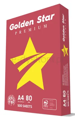 Papier ksero GOLDEN STAR Premium, A4, 80gsm, 500 arkuszy, klasa C
