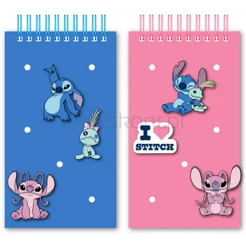 Notes 15 X 8,5 Cm Z Silikonową Okładką Oraz Przypinkami Stitch