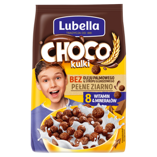 Lubella Mlekołaki Choco Kulki Zbożowe Kulki O Smaku Czekoladowym 500 G