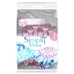 Gillette Simply Venus 3 Maszynki Jednorazowe Do Golenia, 12 Sztuk