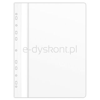 Donau Skoroszyt PVC, A4, twardy, 150/160mikr., wpinany, biały