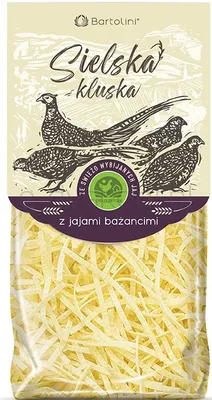 Bartolini Makaron Sielska Kluska z jajami bażancimi 250g krajanka średnia