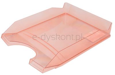 Office Products Szufladka Na Biurko Polistyren/Pp, A4, Transparentna Czerwona