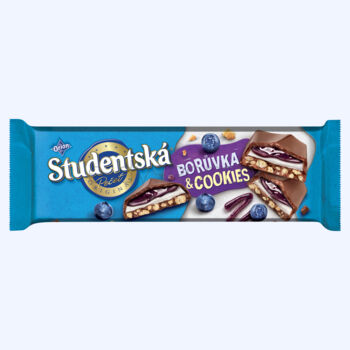 Orion Studentská Czekolada Mleczna Borówka  Ciasteczka 235 G