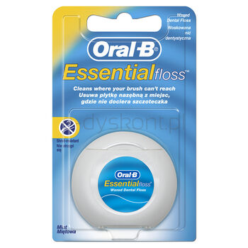 Oral-B Nić Dentystyczna Essential Floss Woskowana Miętowa, 50 M