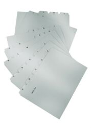 Han Kartei Przekładki Pp, A4, Do Kartoteki, A-Z, 25 Kart, Szare 