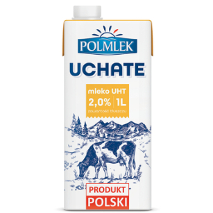 Polmlek Mleko Uchate 2% 1L(paleta 720 sztuk)