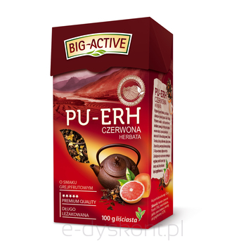 Big Active Herbata Czerwona Pu-Erh Z Grejpfrutem 100G