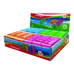 Keyroad Gumka do ścierania, zwierzęta, display, mix kolorów