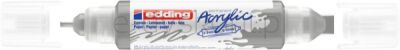 Edding Marker Akrylowy 3D E-5400 Podwójny, 2-3 Mm, 5-10 Mm, Matowe Srebro