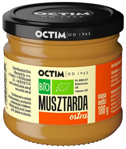 Musztarda Ostra Bio 180 G - Octim [BIO]