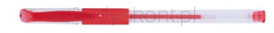 Office Products Długopis żelowy, gumowy uchwyt, 0,5mm, czerwony