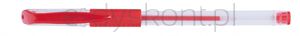 Office Products Długopis żelowy, gumowy uchwyt, 0,5mm, czerwony