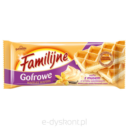 Jutrzenka Wafle Familijne Gofrowe Waniliowe 130G