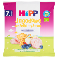 Hipp Bio Jagodowe Wafelki Ryżowe Po 7 Miesiącu 35 G