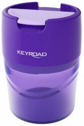 Keyroad Temperówka Robby, aluminiowa, podwójna, z pojemnikiem, pakowane na displayu, mix kolorów