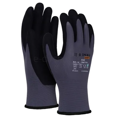 Rękawice Donau Safety Flex, Kat. Ii, Rozm. 10, Szare