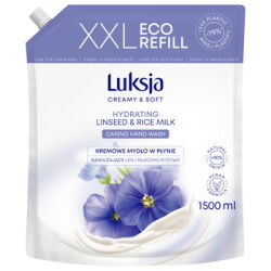 Luksja Kremowe Mydło W Płynie len, zapas 1500ml