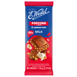 E.Wedel Czekolada mleczna z popcornem 150g