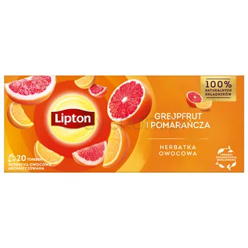 Lipton Herbata Fruit Grejpfrut I Pomarańcza 20Torebek