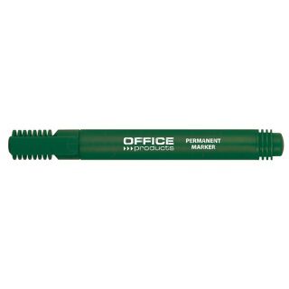 Office Products Marker permanentny okrągły, 1-3mm (linia), zielony [BIURO]