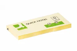 Bloczek samoprzylepny Q-CONNECT, 38x51mm, 3x100 kart., jasnożółty