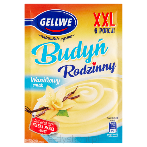 Gellwe Budyń Rodzinny Smak Waniliowy 64 G