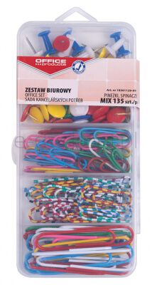Office Products Zestaw Biurowy (Pinezki I Spinacze) Mix 135Szt.