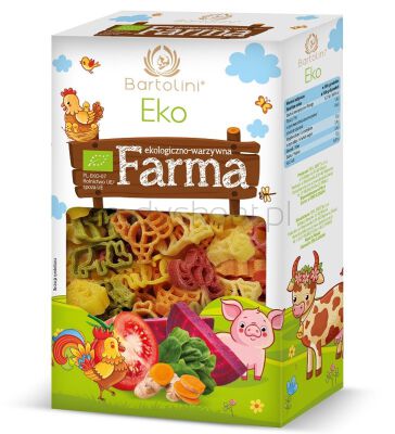 Bartolini Makaron Eko Farma Zwierzątka Pięciosmakowe Bio 250G