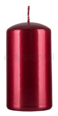 Donau HOME Świeca słupek Standard Lakier, 60x115mm, czerwony metaliczny połysk
