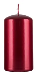 Świeca słupek Donau HOME Standard Lakier, 60x115mm, czerwony metaliczny połysk