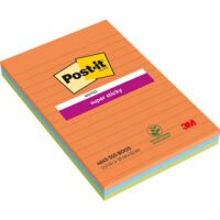 Post-It Karteczki samoprzylepne Super Sticky XXL, BOOST, w linię, 101x152mm, 3x45 kart. [BIURO]