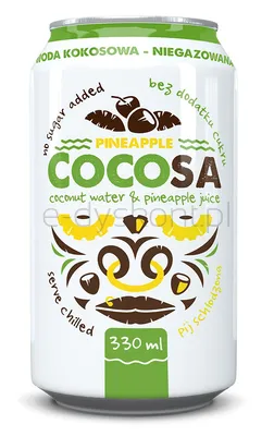 Woda kokosowa z sokiem z ananasa NFC 330 ml