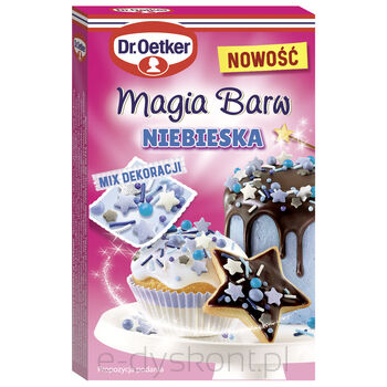 Dr.Oetker Mix Dekoracji Magia Barw Niebieska 70G