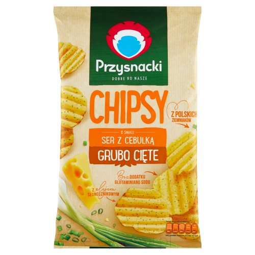 Przysnacki Chipsy O Smaku Ser Z Cebulką Grubo Cięte 135 G