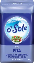 O'Sole Sól Morska Fita O Obniżonej Zawartości Sodu Jodowana 1 Kg