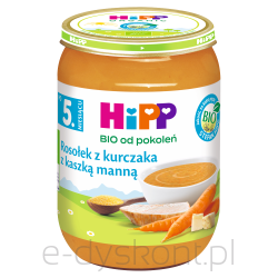 Hipp Bio Od Pokoleń, Rosołek Z Kurczaka Z Kaszką Manną, Po 5. M-Cu, 190 G