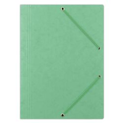 Office Products Teczka Z Gumką, Preszpan, A4, 390Gsm, 3-Skrz., Jasnozielona 