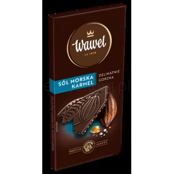 Wawel Czekolada Premium Delikatnie Gorzka Karmel i Sól morska 90g