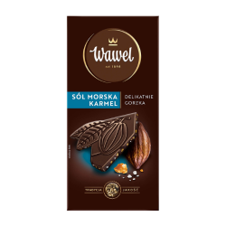 Wawel Czekolada Premium Delikatnie Gorzka Karmel i Sól morska 90g