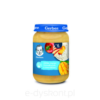 Gerber Jabłka, mango i brzoskwinie z twarożkiem po 6. miesiącu 190g