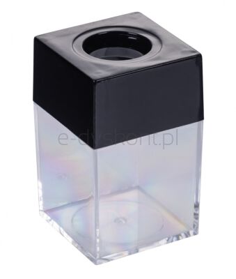 Pojemnik magnetyczny na spinacze Office Products, prostokątny, pusty, transparentny