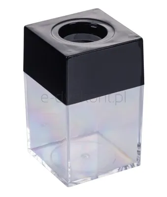 Pojemnik magnetyczny na spinacze OFFICE PRODUCTS, prostokątny, pusty, transparentny