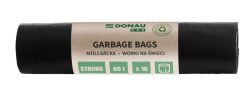 Donau ECO Worki na śmieci mocne (LDPE), 60l, 10 szt., czarne