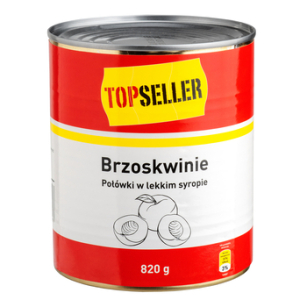 Topseller Brzoskwinie Połówki W Syropie 820G