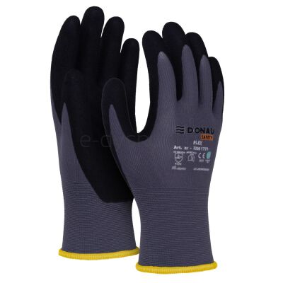 Donau Rękawice Safety Flex, Kat. Ii, Rozm. 8, Szare